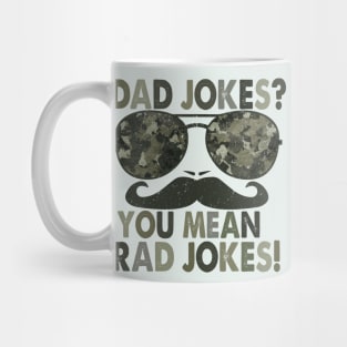 Camo dad joke funny shirt mustache Mug